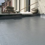 flat roof in fibreglass